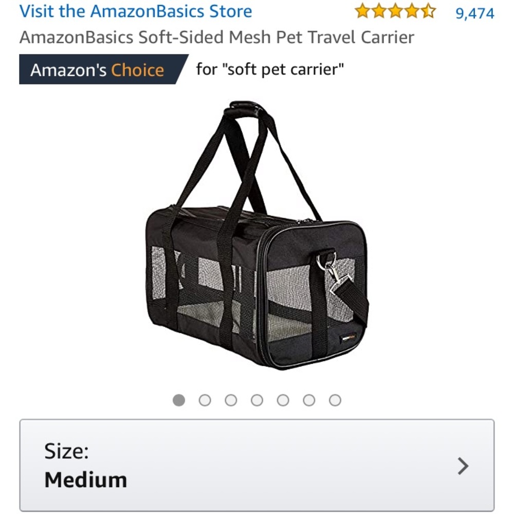 Airline approved pet carrier size medium